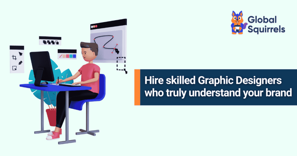 graphic designer working on branding and digital design